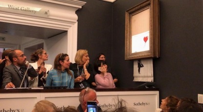 Изрезанную картину Бэнкси продали за $25 млн - это в 18 раз дороже, чем до уничтожения шредером