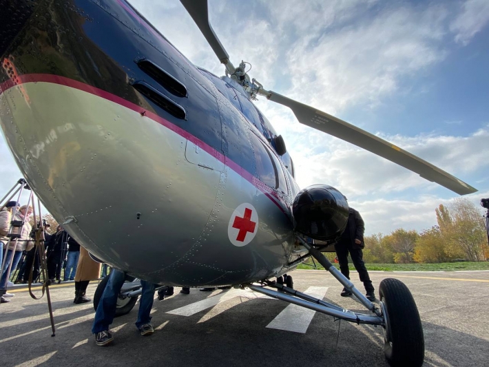 В Запорожье презентовали санитарный вертолет производства «Мотор Сич»