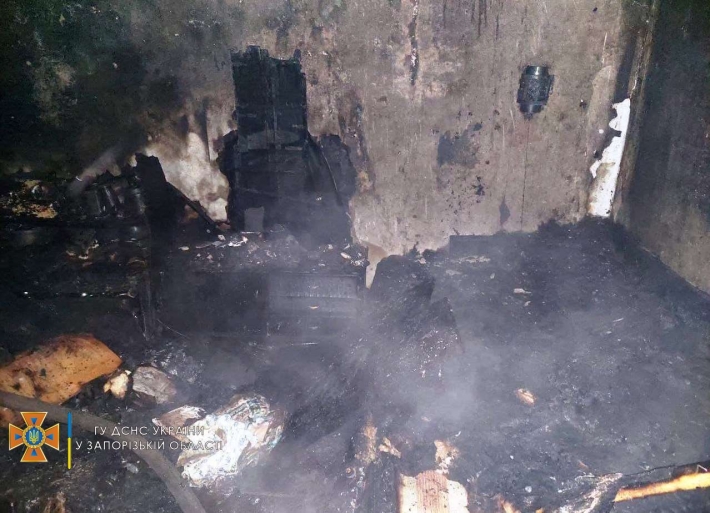 В Запорожье во время пожара погибла пожилая женщина