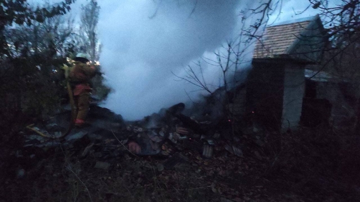 Под Мелитополем выгорел склад с дровами (фото)
