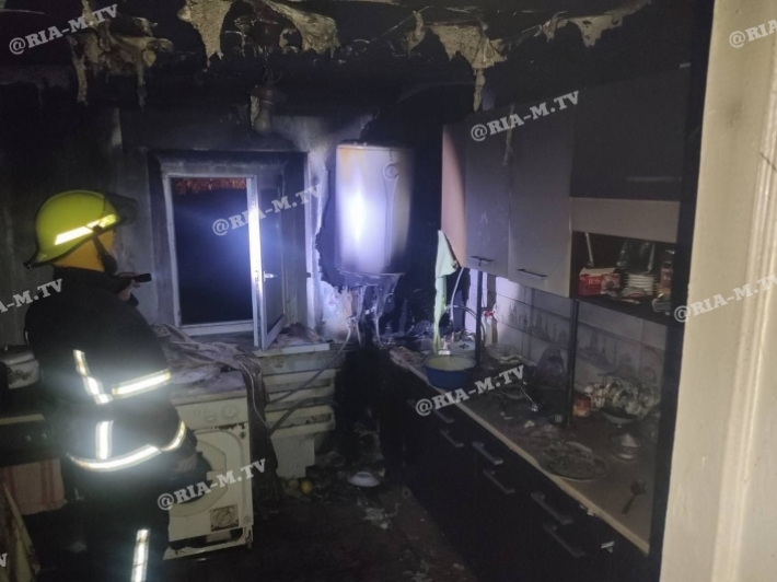 В Мелитополе из-за бойлера выгорела кухня (фото)