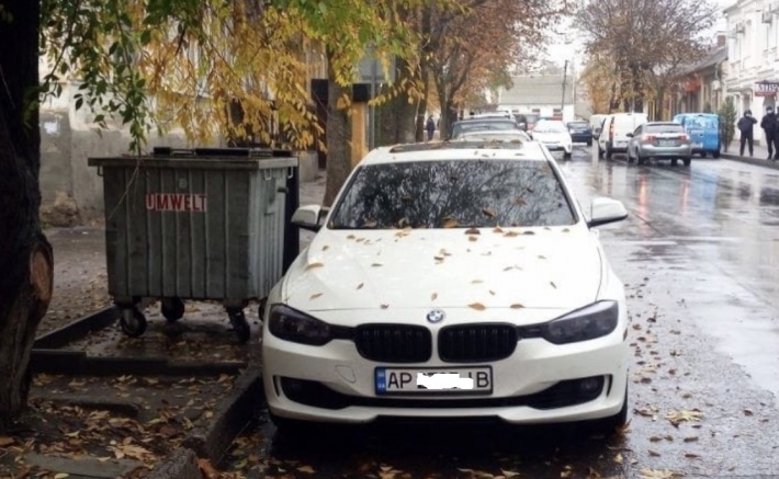 В Мелитополе на мусорку выбросили элитный автомобиль (фото)