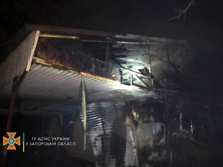 В Запорожской области тушили масштабный пожар в дачном доме (фото)