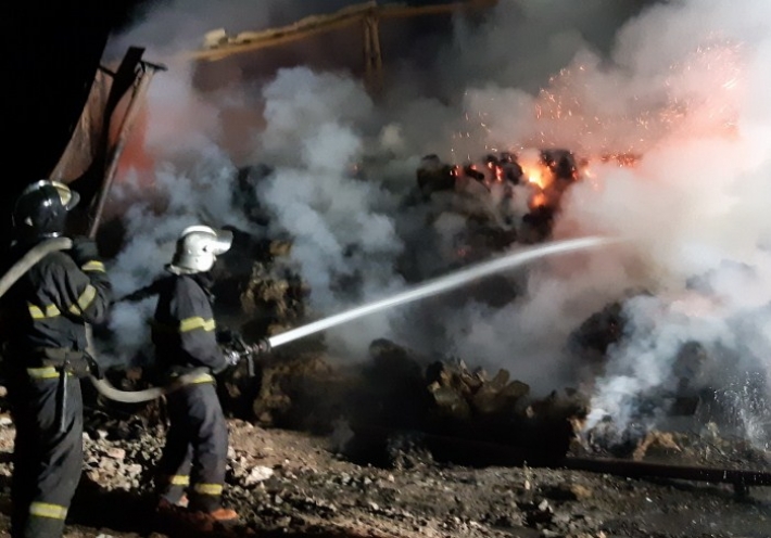 В Запорожье ночью загорелся железный гараж (фото)