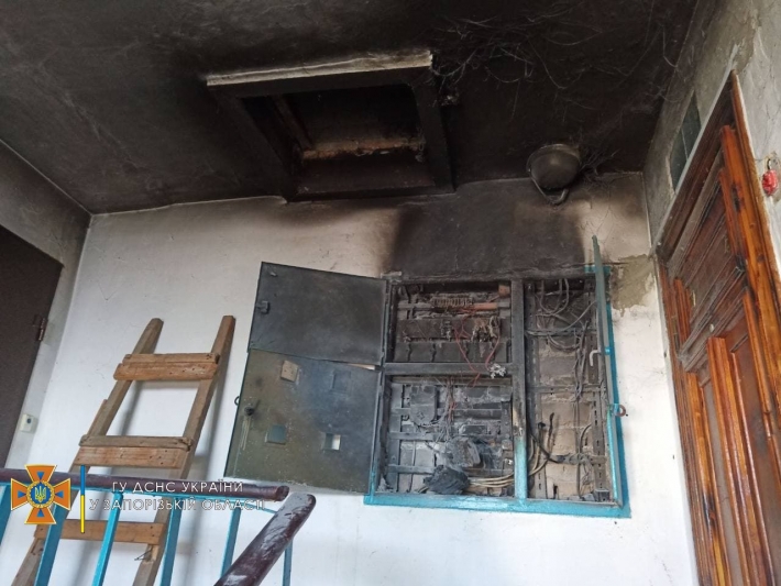 В Мелитопольском районе тушили пожар в пятиэтажке