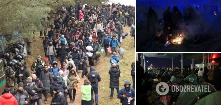 Мигранты ломали заграждения на границе с Польшей и бросали камни: пострадали семь полицейских (Фото и видео)