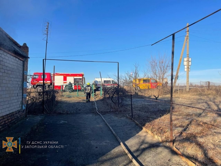В Запорожской области при пожаре обнаружили труп мужчины (фото)