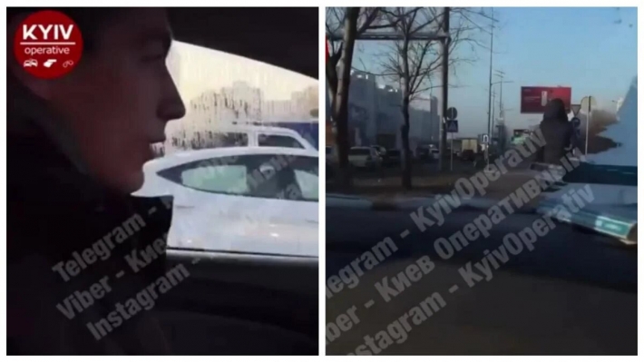 "Только не сбей ее": в Киеве водитель-неадекват грубо нарушил ПДД и похвастался этим на видео