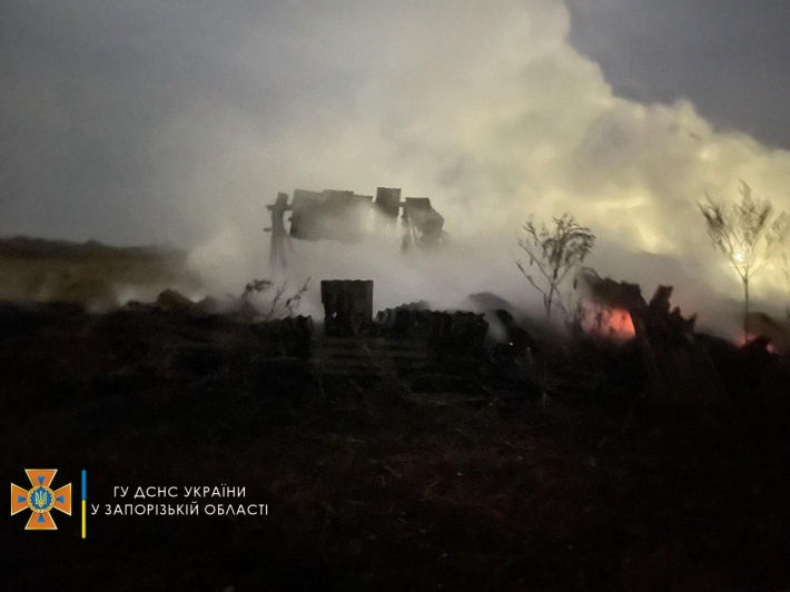 В Мелитопольском районе тушили масштабный пожар