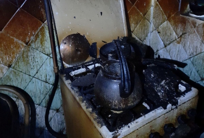 В Мелитополе сгорела летняя кухня (фото)