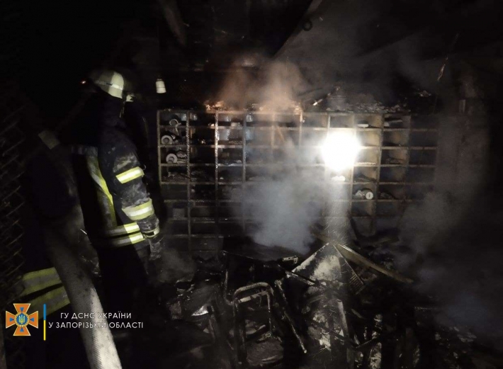 В Запорожье тушили пожар на территории завода (фото)