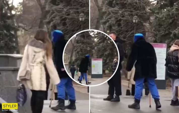 В Харькове "бездомный" пранкер нападал на людей, отказавших ему в милостыне (видео)