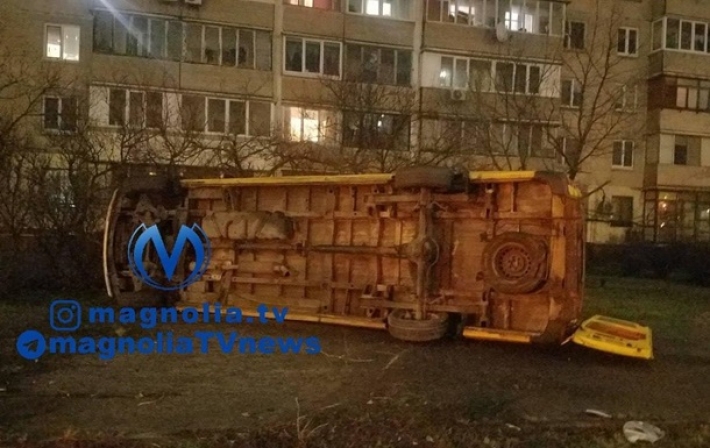 Превысил норму в 10 раз: в Киеве пьяный водитель перевернулся на авто (фото, видео)