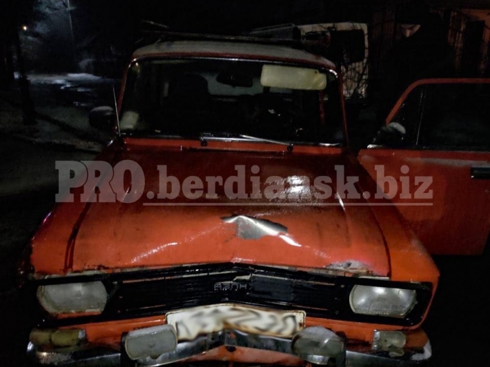 В Бердянском районе пьяный водитель протаранил столб