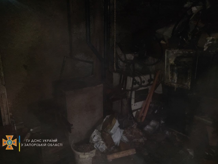 В Запорожье восемь спасателей тушили пожар в частном доме (фото)