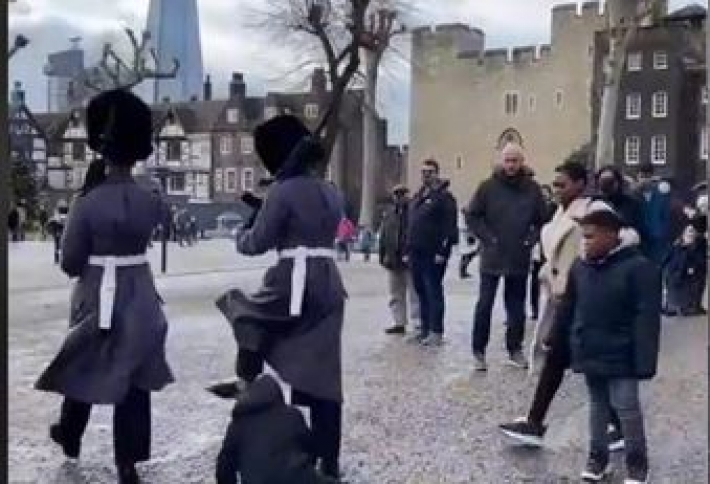 В Лондоне королевский караул сбил ребенка с ног