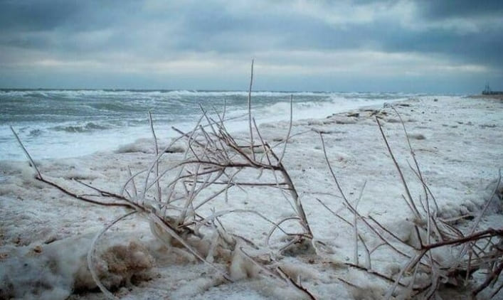 В сети показали завораживающие снимки замерзшего моря 