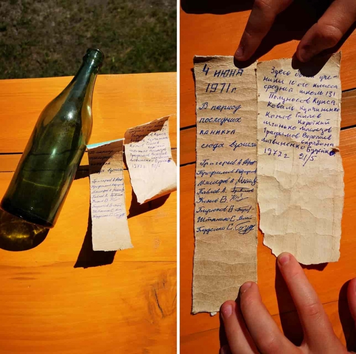 На вершине Говерлы нашли записки, оставленные в 1970-х детьми из секретного военного городка