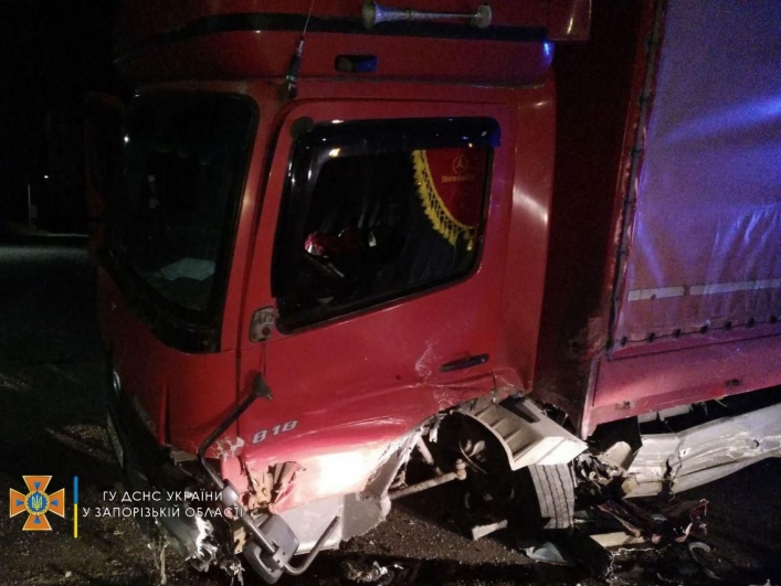 В Запорожской области в ДТП с грузовиком зажало двух пассажиров