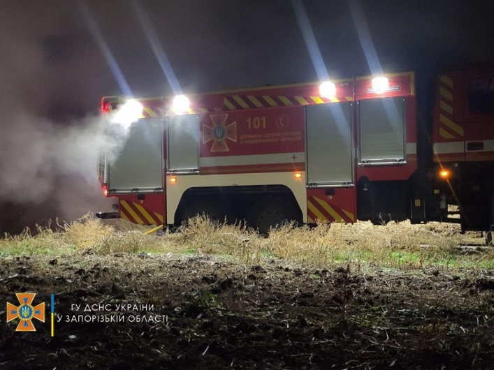 В Мелитопольском районе тушили масштабный пожар на территории дома