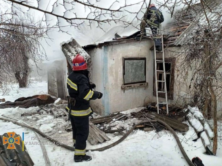 В Запорожской области при пожаре погибла семейная пара (фото)