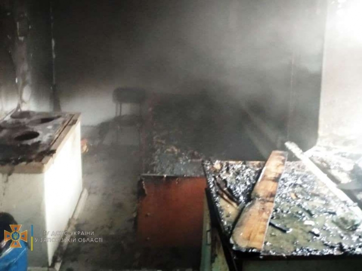 В Запорожской области тушили масштабный пожар в жилом доме (фото)
