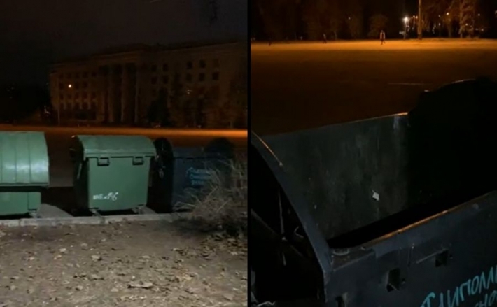 В Одессе пенсионерку бросили в мусорный бак