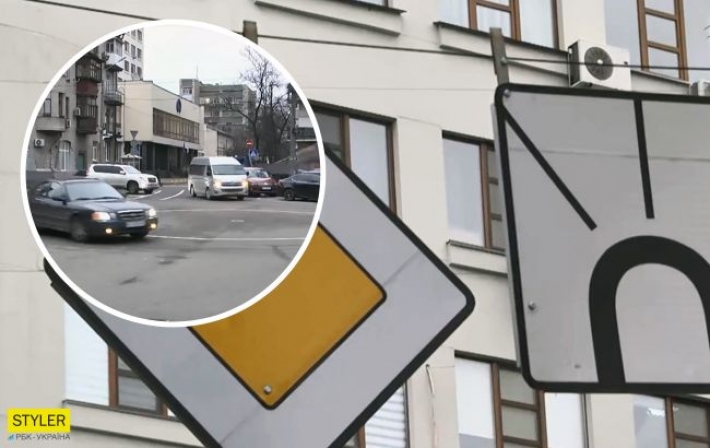 В Киеве новая разметка превратила перекресток в поле боя водителей: скандалы ежедневно