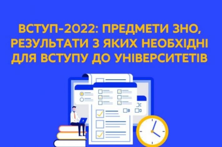 ВНО-2022: опубликован список предметов для поступления в университеты