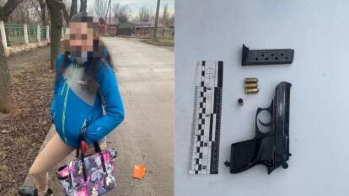 На Днепропетровщине девушка с пистолетом испугалась патрульных