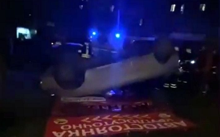 В центре Запорожья в ДТП разбились два автомобиля (видео)