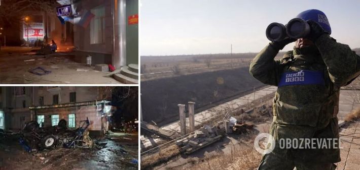 В центре Луганска прогремел мощный взрыв: оккупанты заявили о покушении на главу представительства СЦКК (Видео)