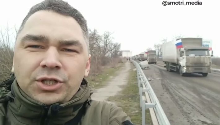 Пропагандист Путина уже показывает, как в Мелитополь РФ ввезла гумконвой (видео)