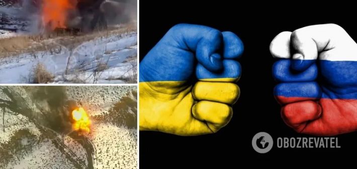 Украинские военные уничтожили российскую колонну обеспечения: поднялся черный дым (Видео)