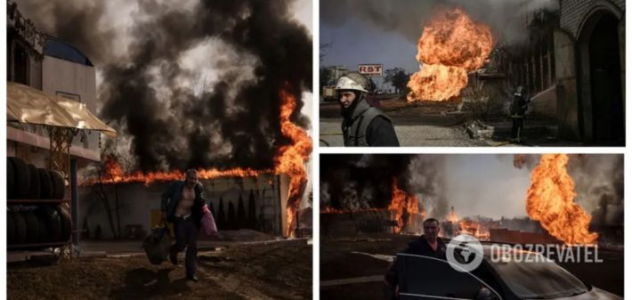 Российские оккупанты нанесли удар по газопроводу в Харькове, поднялся столб огня (Видео и фото)