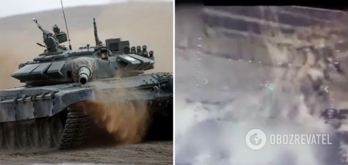 Аэроразведка показала, как ВСУ с помощью дронов уничтожают вражеские танки (Видео)