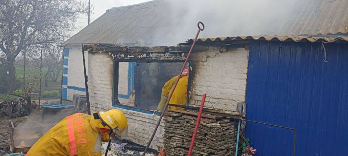 В Мелитопольском районе дотла сгорел частный дом (фото)