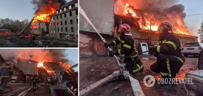 В Киеве возник масштабный пожар: 5 человек спасли и еще 98 – эвакуировали. Фото