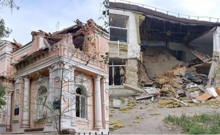 Разрушены горисполком и школа - Последствия артобстрела Орехова (фото)