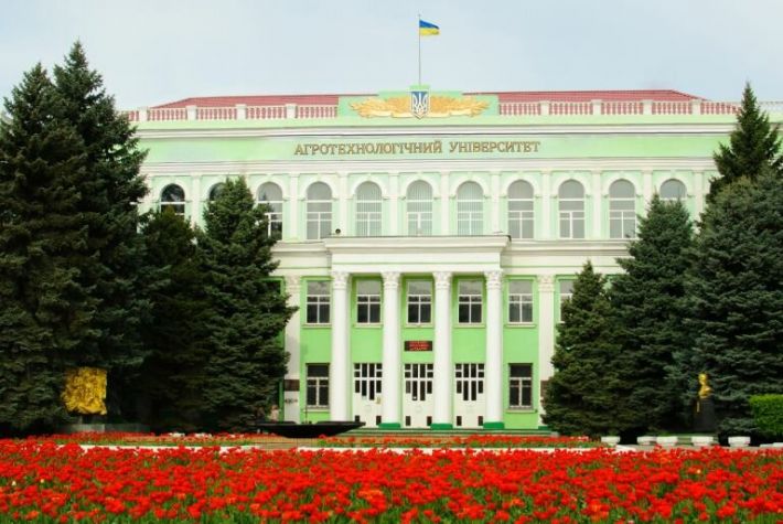 В Мелитополе сняли украинский герб со здания университета (фото)
