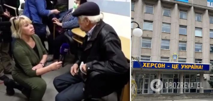 "Хочу жить в Украине!" Пенсионер из Херсона испортил "картинку" пропагандистов правдой (Видео)