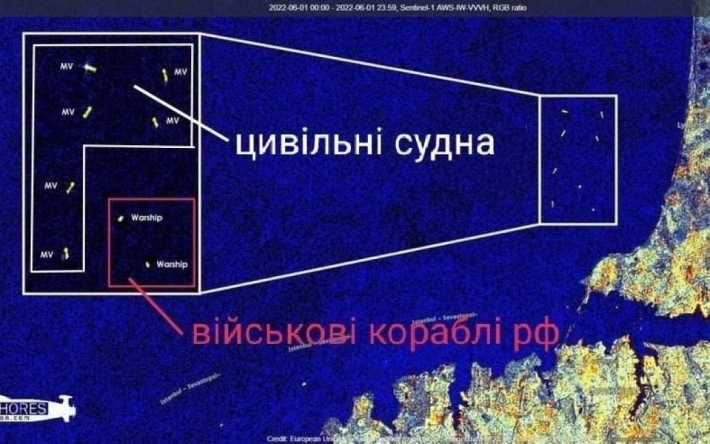 Российские корабли в Севастополе прячутся за гражданскими судами и бьют по Украине ракетами – ВМС