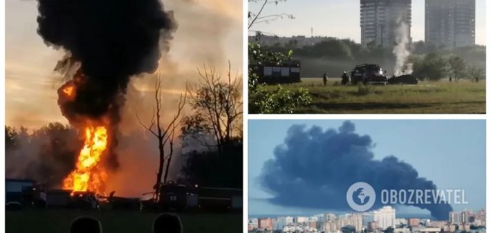 В России разбился военный самолет, борт охватил сильный пожар: есть погибшие. Фото и видео