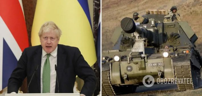 Гаубицы и дроны-камикадзе: Джонсон пообещал отправить в Украину дополнительную военную помощь