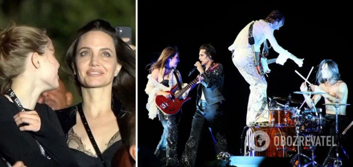 Джоли вместе с дочерью подпевали Måneskin, которая послала Путина на концерт в Риме. Видео