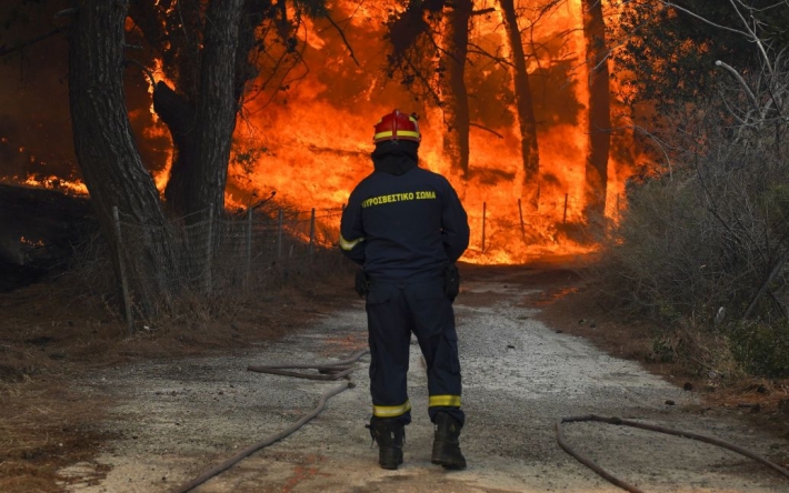 С греческого острова Лесбос вывозят туристов и местных жителей, чтобы спасти их от адского огня: видео