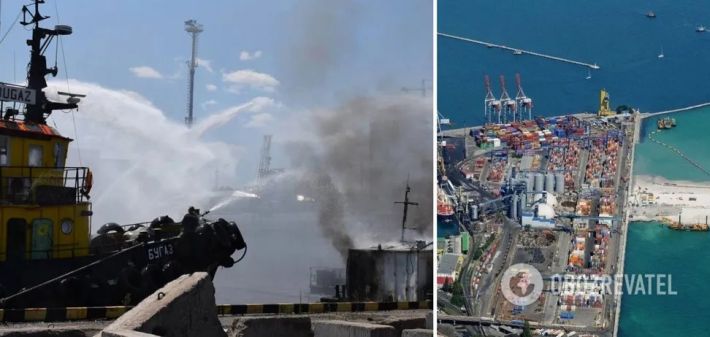 В порту Одессы вспыхнул пожар: Братчук объяснил, что произошло