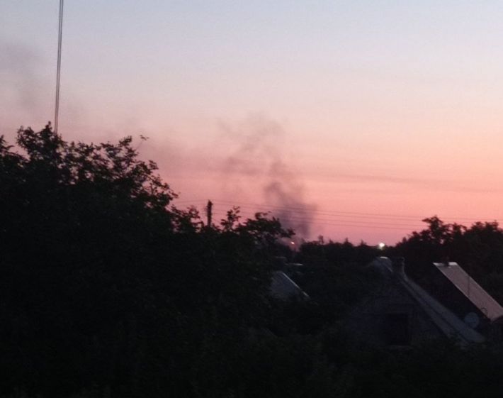 В Мелитополе утром полыхал пожар (фото, видео)