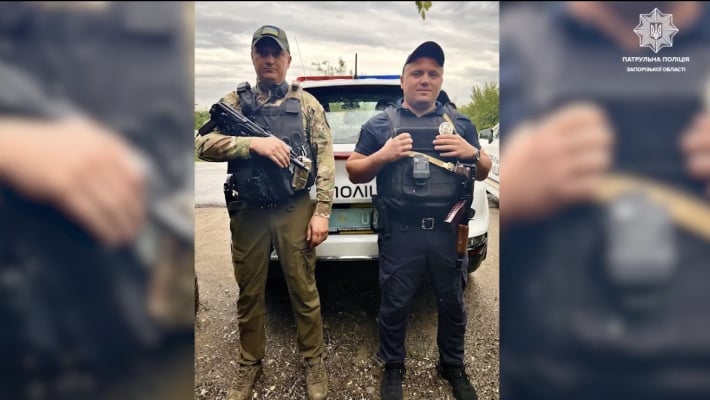 Запорожские патрульные полицейские помогли ребенку с оккупированной территории, которому стало плохо (видео)