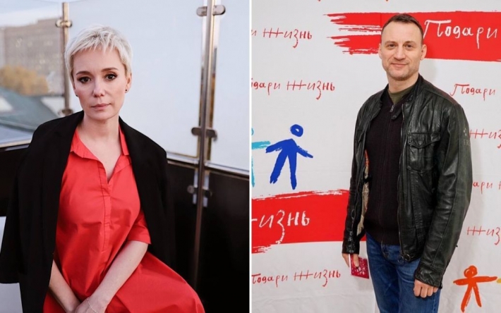 Российские актеры Хаматова и Белый выступили в Риге с лозунгом "Слава Україні!"